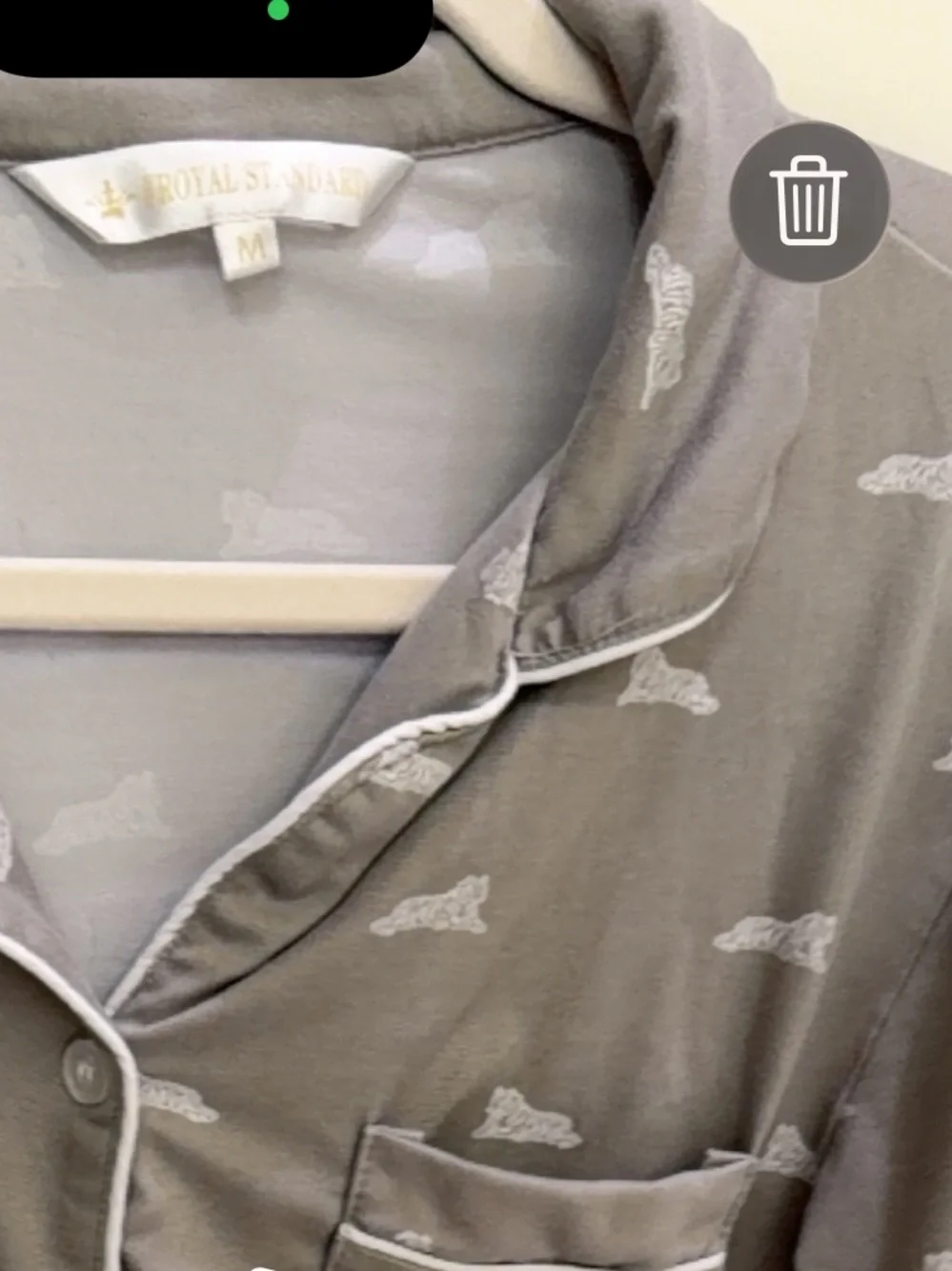 Royal Standard tiger print grey and white pajamas - Picture 4 of 7